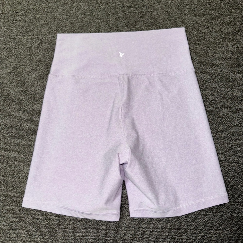 Old Navy Active High Rise Biker Shorts Lavender Purple Heather Small Active